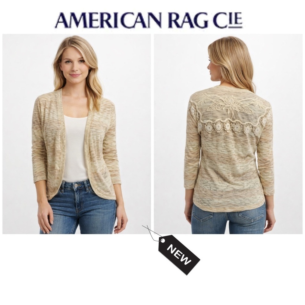 NWT American rag back lace cardigan sz xs
